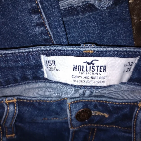 Vintage Y2K Hollister women's stretch jeans pants flare distressed 32 × 31 15 - Picture 5 of 5